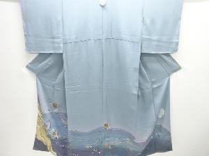 未使用品　仕立て上がり　甲斐泰造作　縮緬地金彩螺鈿　貝合わせ模様一つ紋色留袖